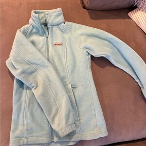 Columbia light teal blue Fleece zip up
